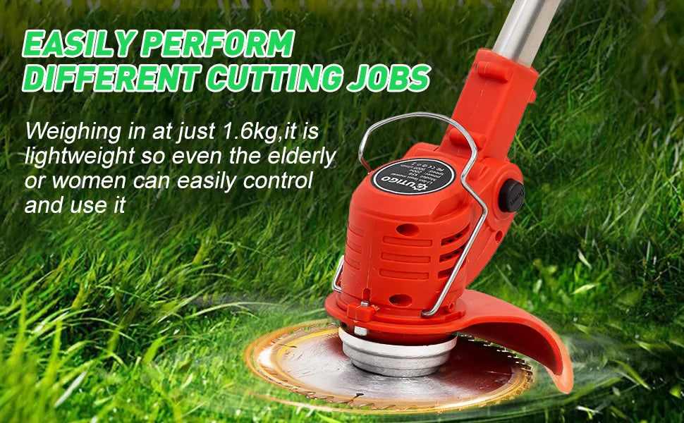 4-in-1 Cordless Mower, Trimmer, Edger (+2 FREE Batteries)