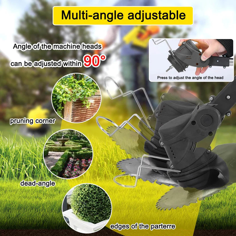 4-in-1 Cordless Mower, Trimmer, Edger (+2 FREE Batteries)