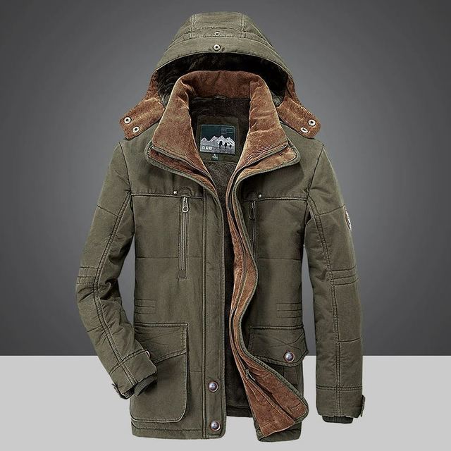 Zayk | Warm Men's Winter Coat with Hood