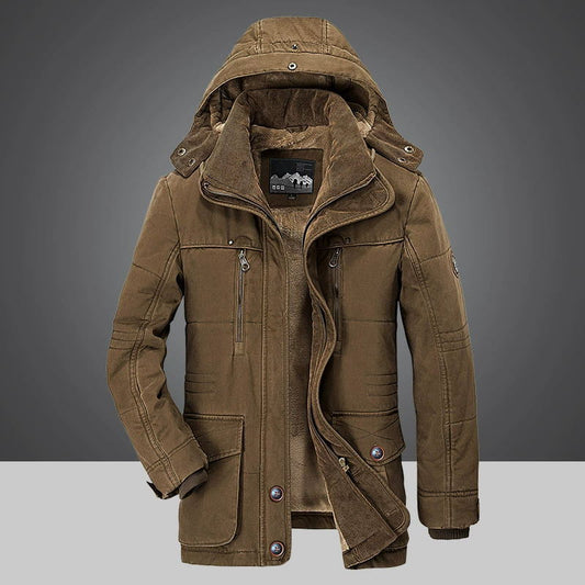 Zayk | Warm Men's Winter Coat with Hood
