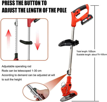 4-in-1 Cordless Mower, Trimmer, Edger (+2 FREE Batteries)
