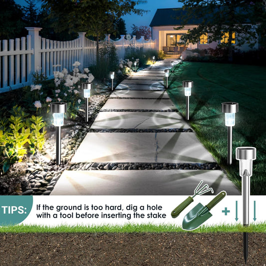 Waterproof Solar Pathway Lights (12 Pack)