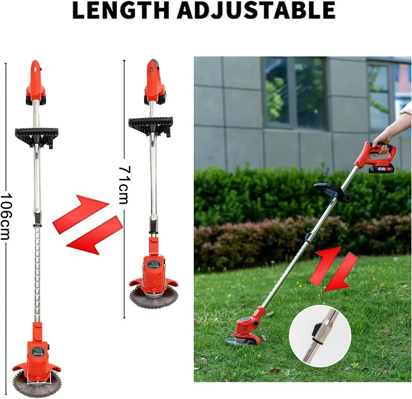 4-in-1 Cordless Mower, Trimmer, Edger (+2 FREE Batteries)