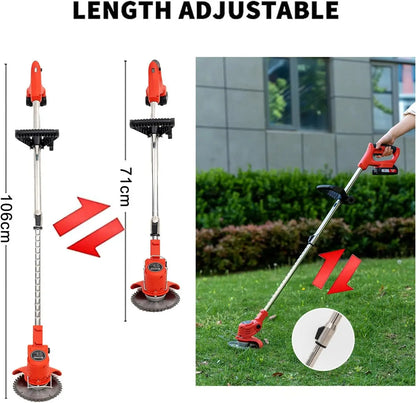 4-in-1 Cordless Mower, Trimmer, Edger (+2 FREE Batteries)