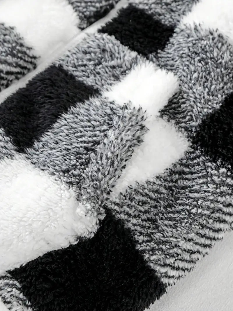 Women'S Plaid Fleece Coat