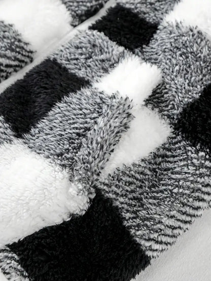 Women'S Plaid Fleece Coat