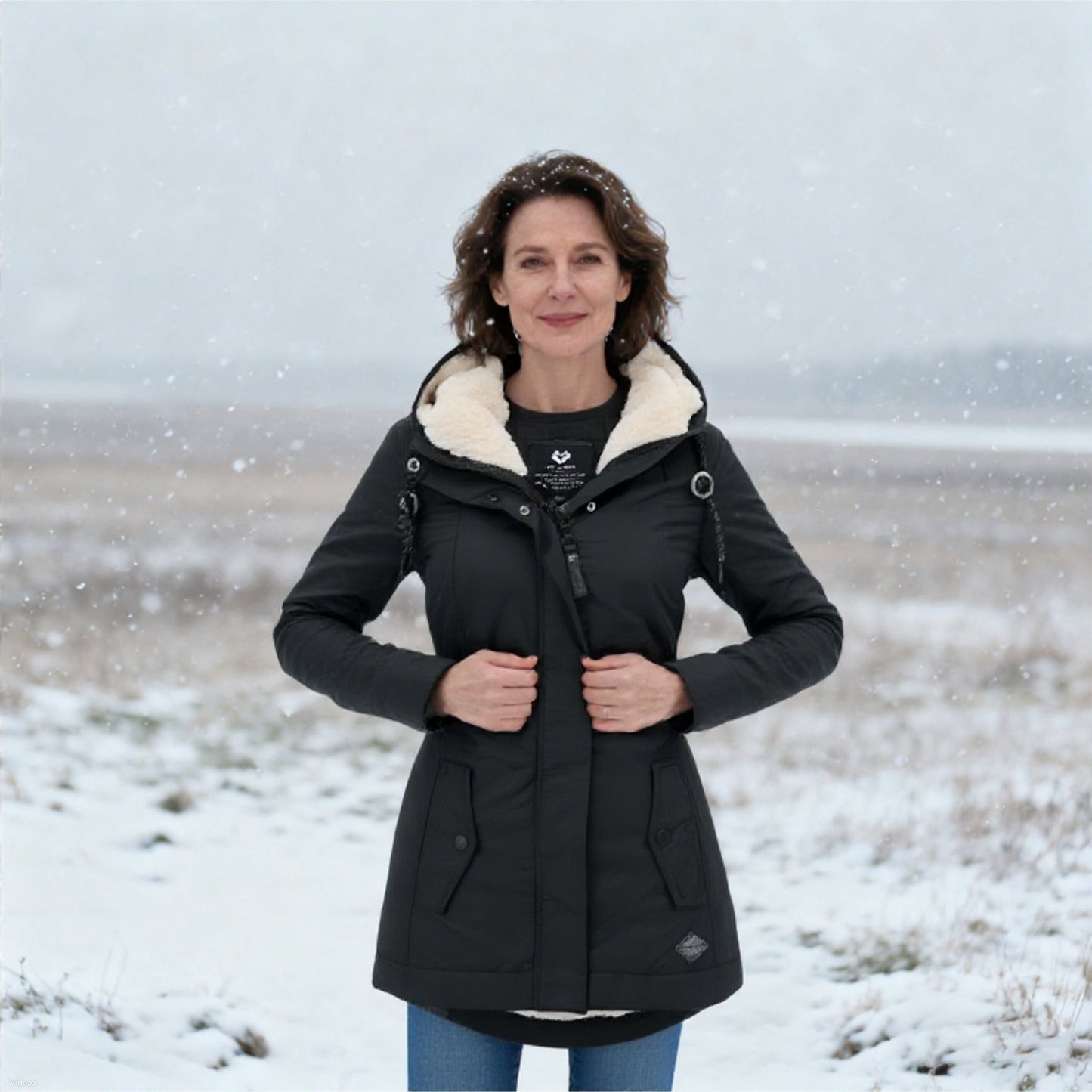Allison | Waterproof Long Jacket with Hood and Lining
