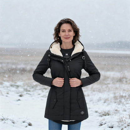 Allison | Waterproof Long Jacket with Hood and Lining