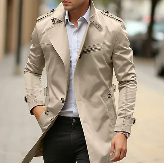 Giovanni | Elegant Lens Trench Coat for Men