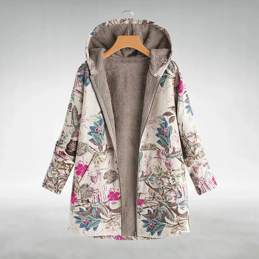 Sofia - Stylish Floral Fleece Jacket