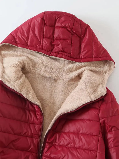 New Mid-Length Hooded Slim-Fit Coat