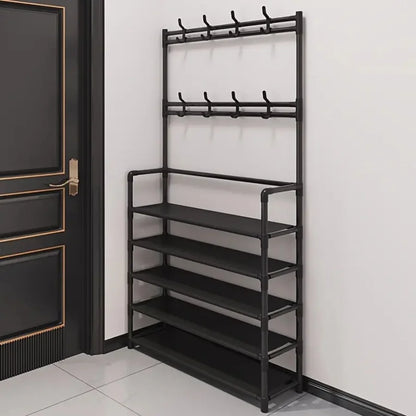 Multifunctional 5-Tier Shoe Rack and clothes hanger