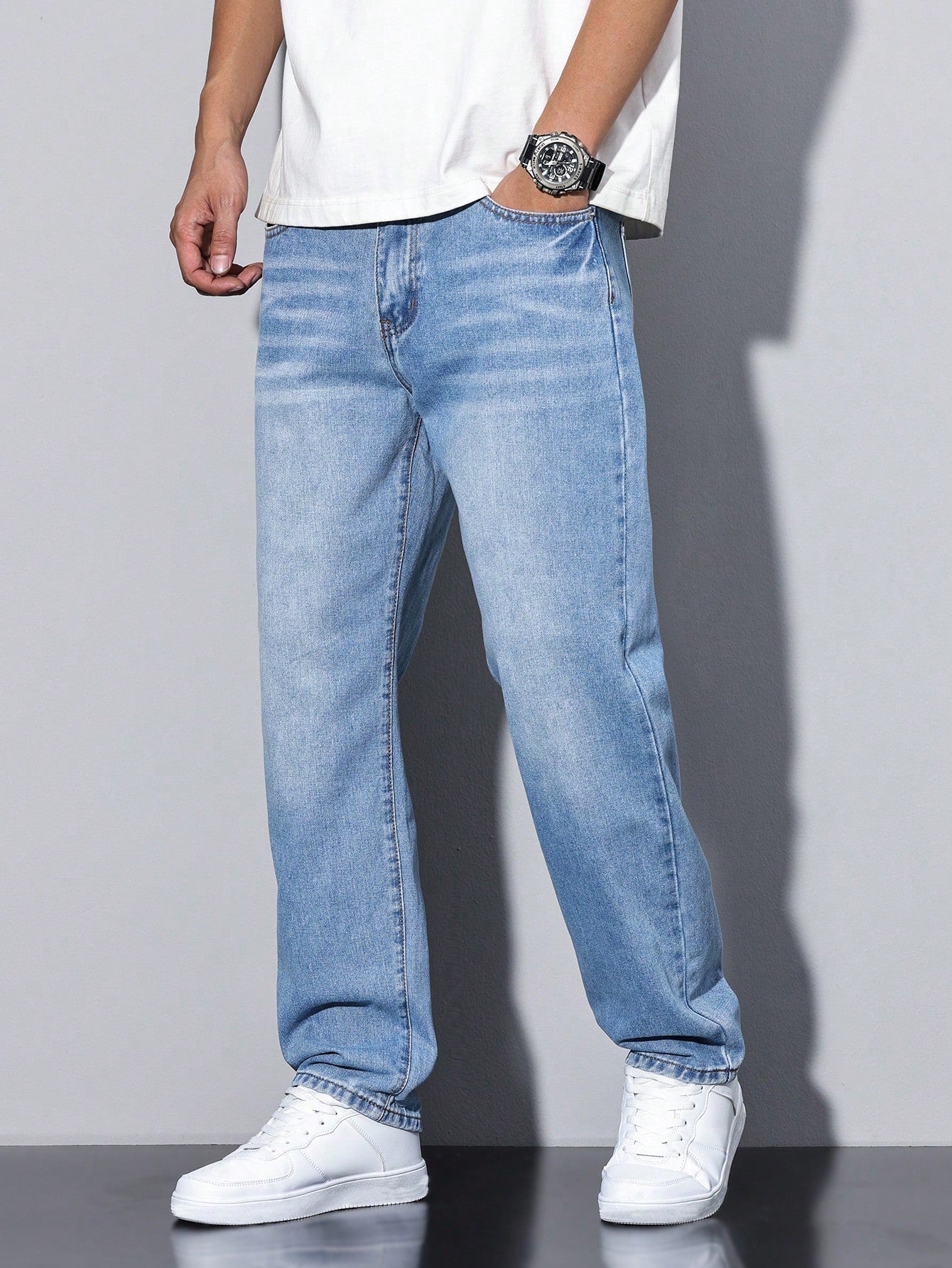 Daan | Solid Color Casual Men's Jeans