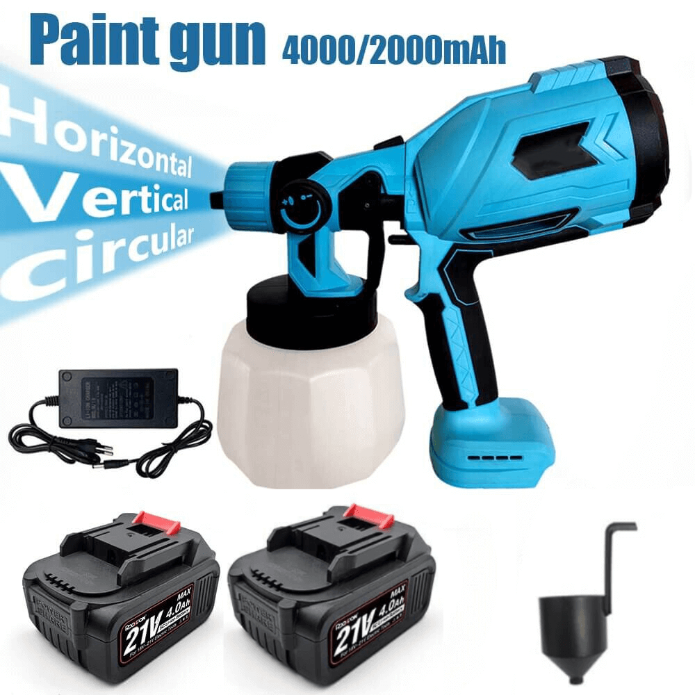 High-pressure Cordless Paint Sprayer (+2 FREE Batteries)